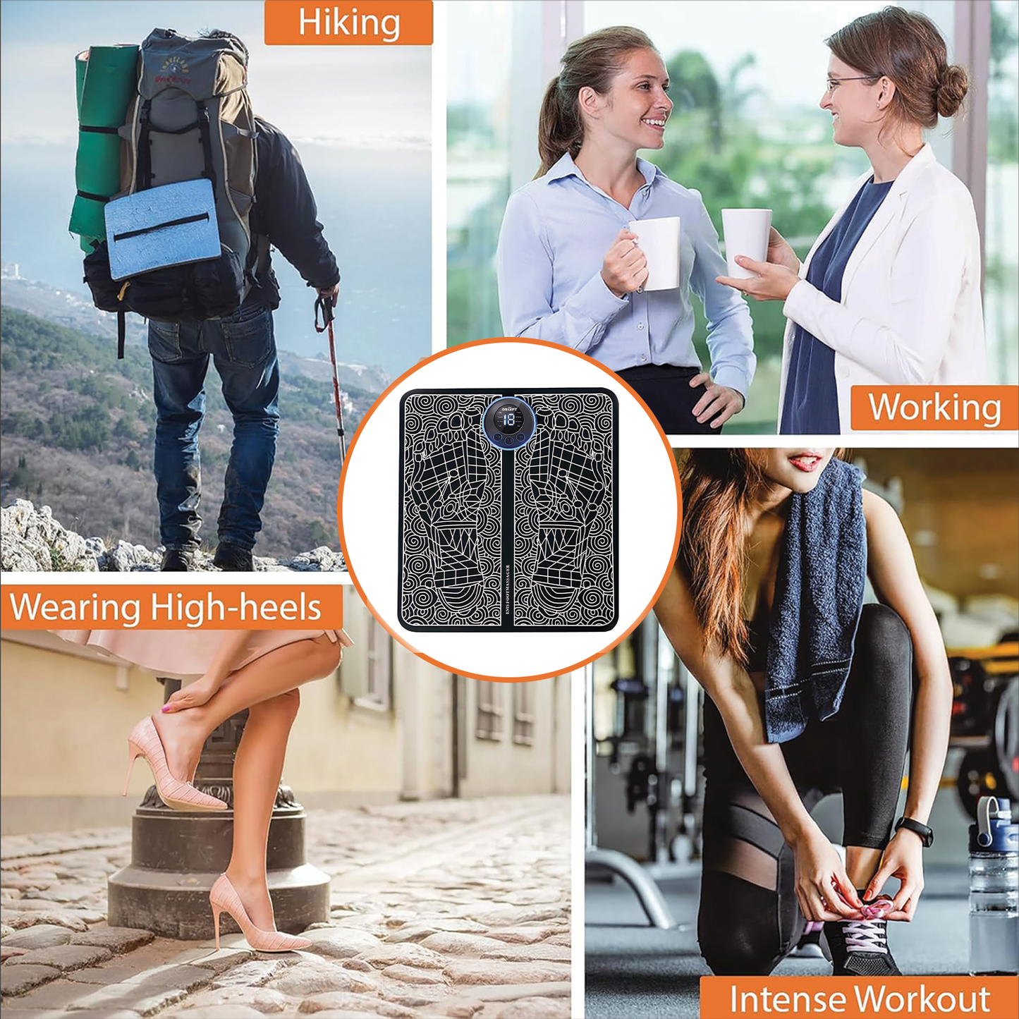 EMS Foot mat + Mini Cervical Massager