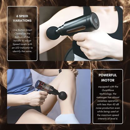 KNEE MASSAGER SMALL (plastic body) justin  + Mini Gun Massager Manual