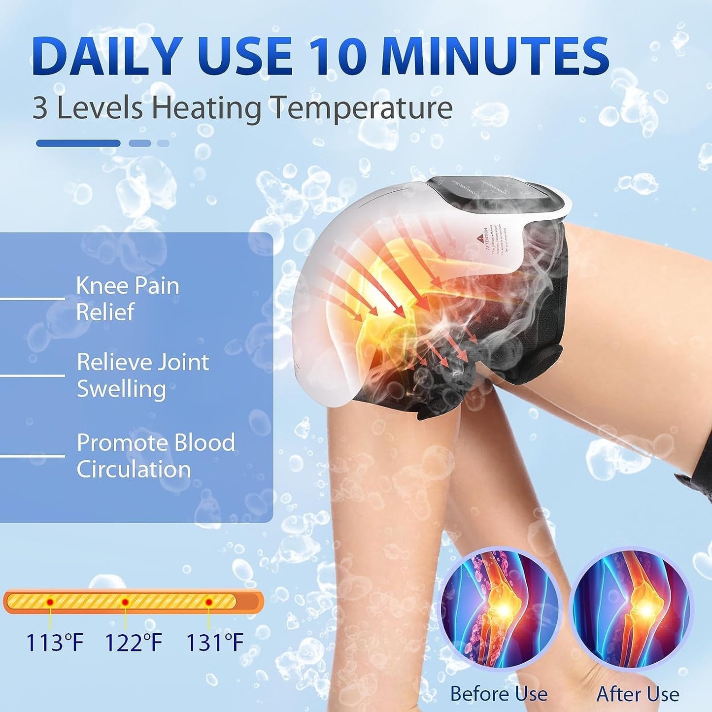 KNEE MASSAGER SMALL (plastic body) justin  + Mini Gun Massager Manual